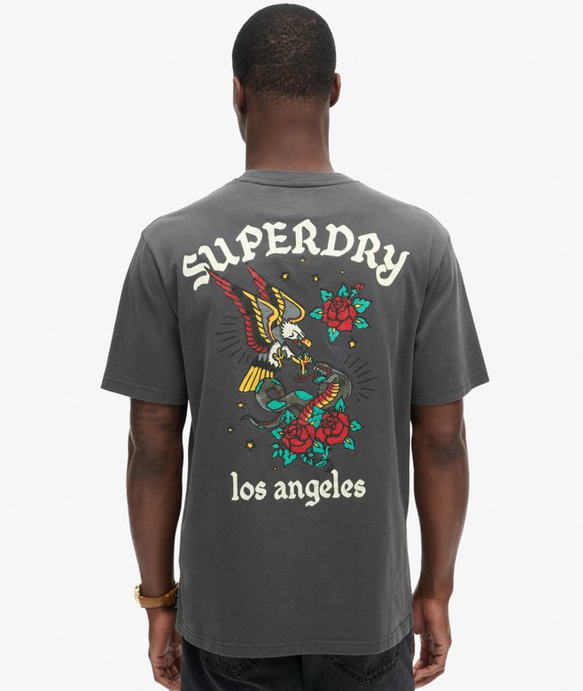 superdry Camiseta de corte holgado con gráfico Tattoo en la espalda