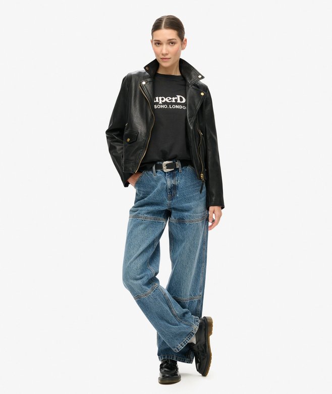 Superdry Camiseta De Corte Relajado Con Acabado Metalizado Venue