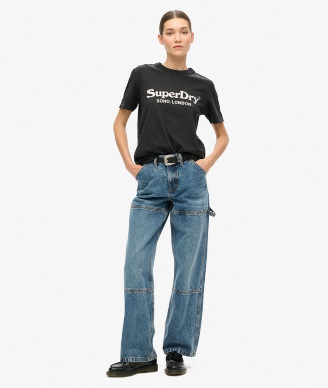 Superdry Camiseta De Corte Relajado Con Acabado Metalizado Venue