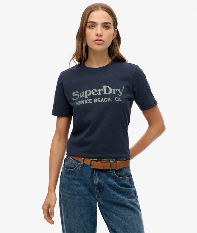 superdry Camiseta de corte relajado con acabado metalizado Venue