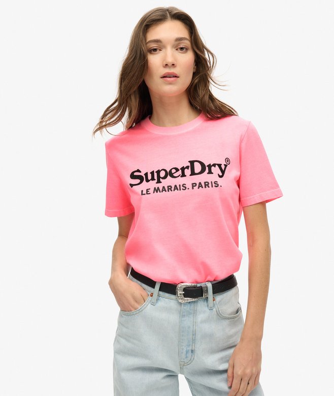 superdry Camiseta de corte relajado con acabado metalizado Venue