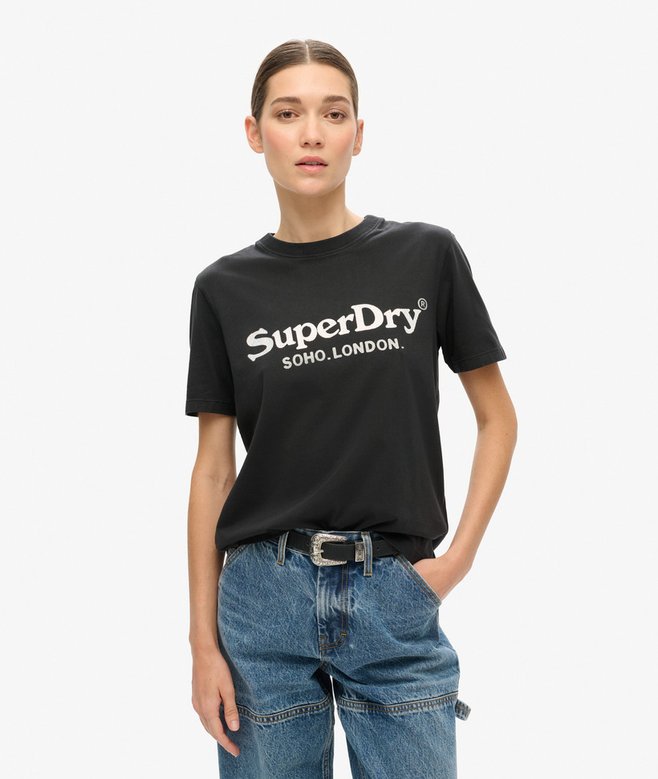 superdry Camiseta de corte relajado con acabado metalizado Venue