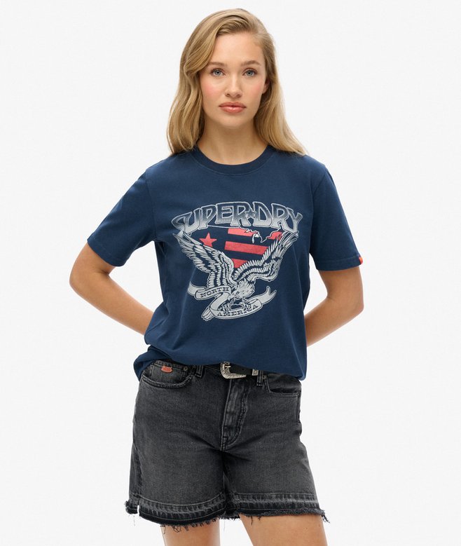 superdry Camiseta de corte relajado con adornos Varsity