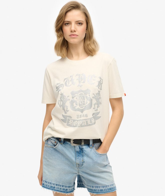 superdry Camiseta de corte relajado con adornos Varsity