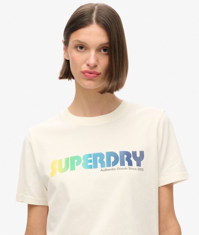 Superdry Camiseta De Corte Relajado Con Logotipo Arcoíris