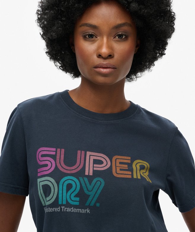 Superdry Camiseta De Corte Relajado Con Logotipo Arcoíris
