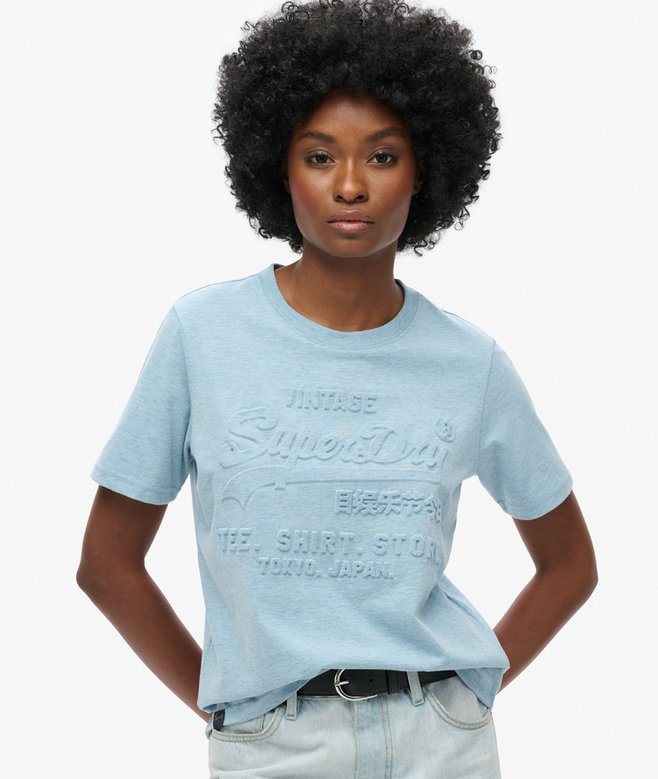 superdry Camiseta de corte relajado con logotipo en relieve Vintage