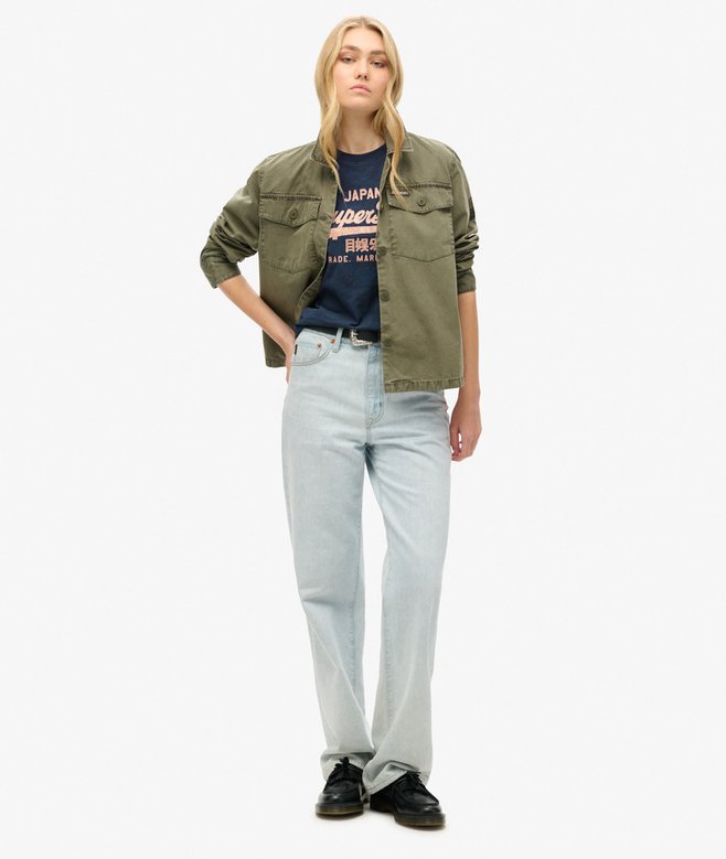 Superdry Camiseta De Corte Relajado Con Logotipo Metalizado