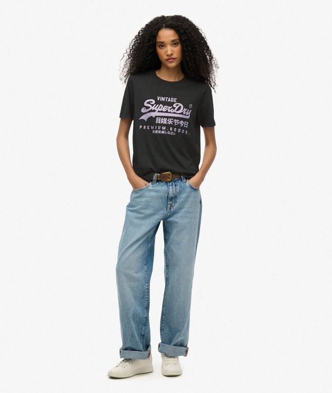 Superdry Camiseta De Corte Relajado Con Logotipo Metalizado Vintage