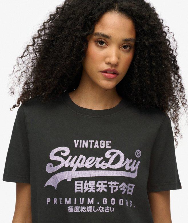 Superdry Camiseta De Corte Relajado Con Logotipo Metalizado Vintage