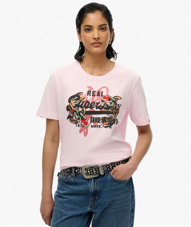 superdry Camiseta de corte relajado con logotipo Vintage Tokyo