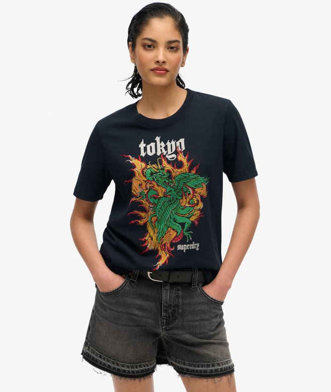 superdry Camiseta de corte relajado con logotipo Vintage Tokyo