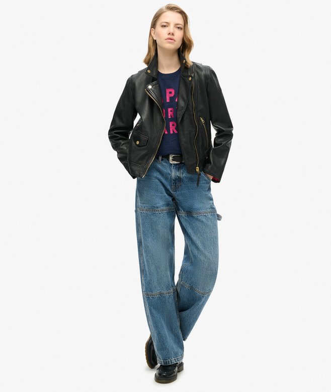Superdry Camiseta De Corte Relajado Con Logotipo Y Purpurina