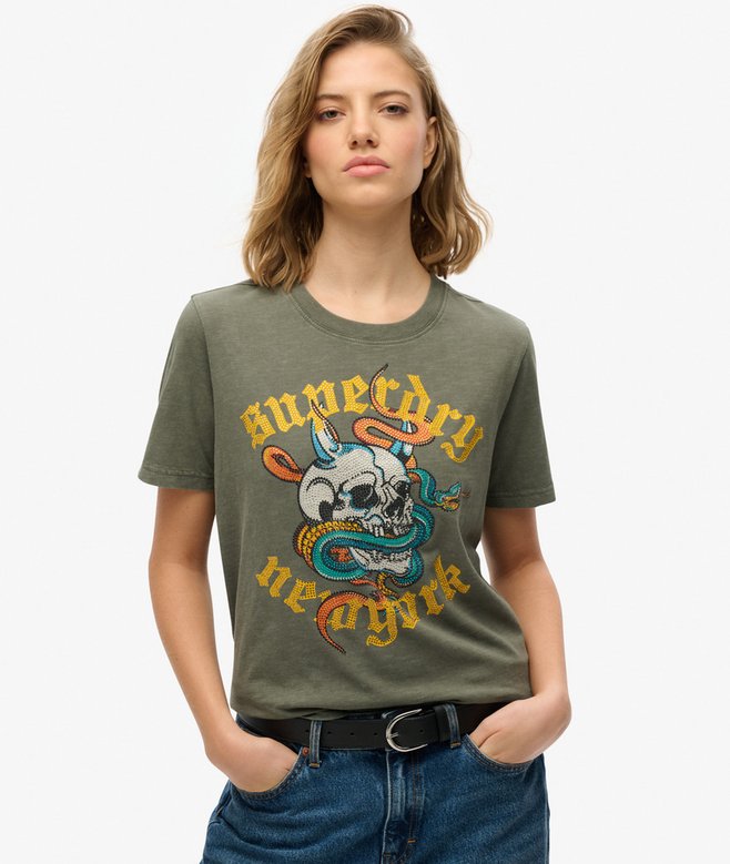 superdry Camiseta de corte relajado con motivo de tatuaje Neo Trad