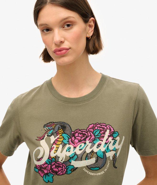 Superdry Camiseta De Corte Relajado Con Motivo De Tatuaje Script