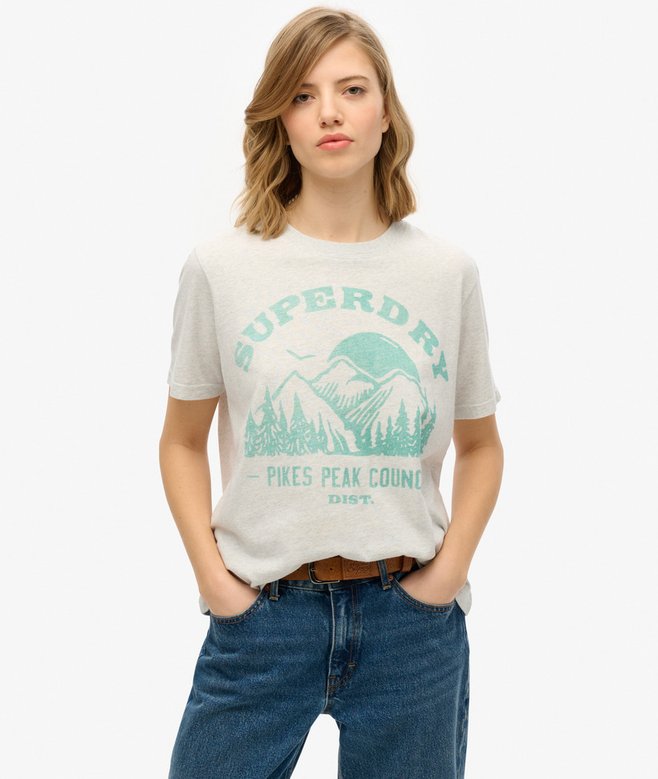 superdry Camiseta de corte relajado monocromática Lo-fi Outdoor