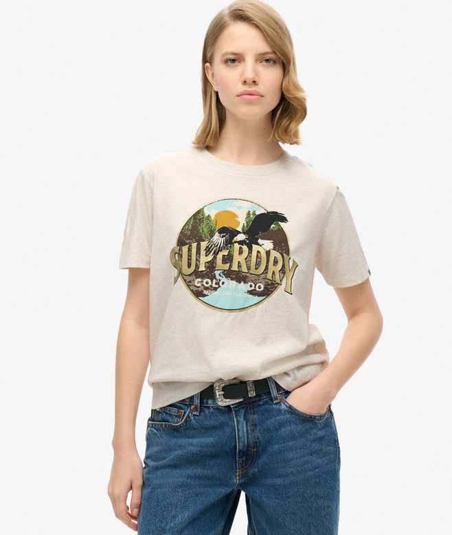 superdry Camiseta de corte relajado Travel Souvenir