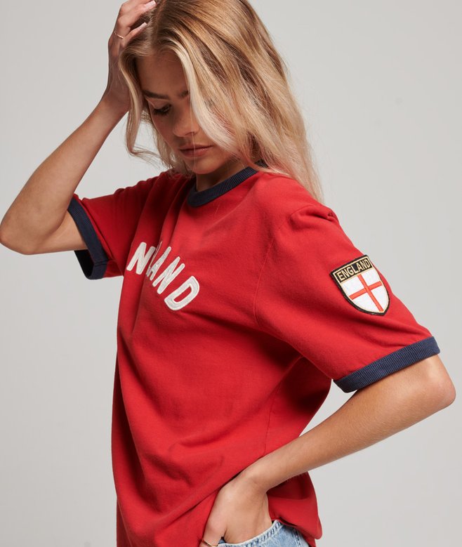 Superdry Camiseta De Fútbol De Inglaterra En Felpa Rizada De Superdry