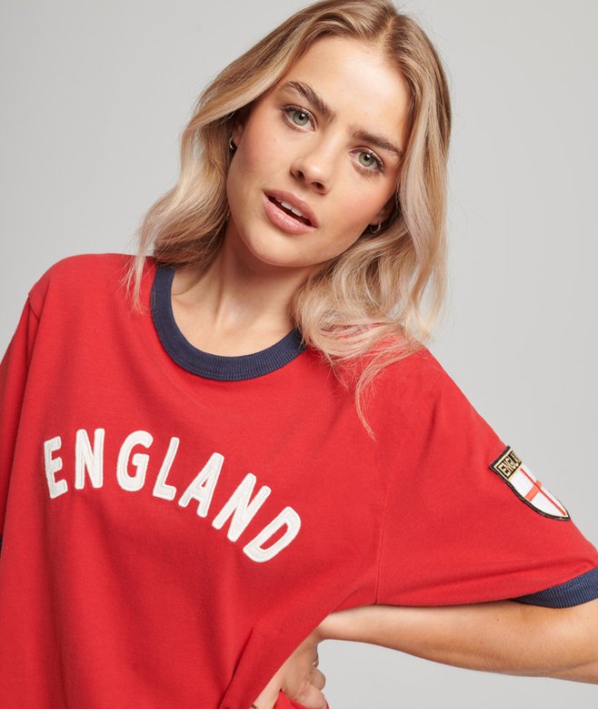 Superdry Camiseta De Fútbol De Inglaterra En Felpa Rizada De Superdry