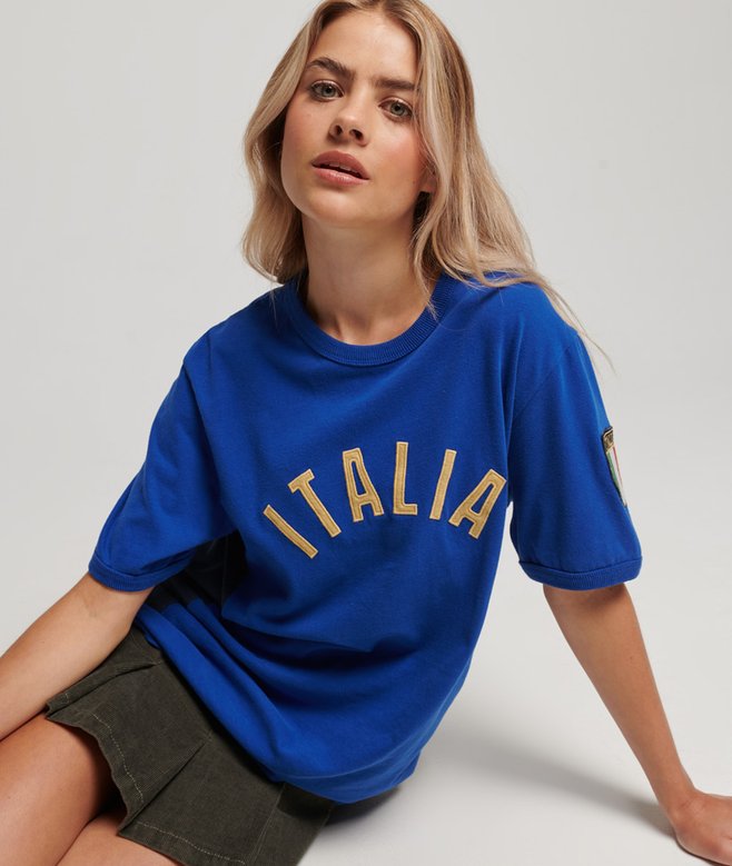 superdry Camiseta de fútbol de Italia en felpa rizada de Superdry