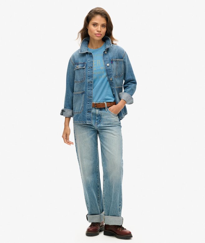 Superdry Camiseta De Manga Casquillo Color índigo Workwear