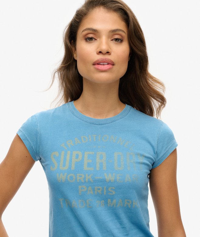 Superdry Camiseta De Manga Casquillo Color índigo Workwear