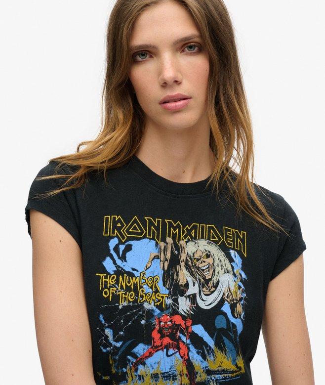 Superdry Camiseta De Manga Casquillo De Iron Maiden X Superdry