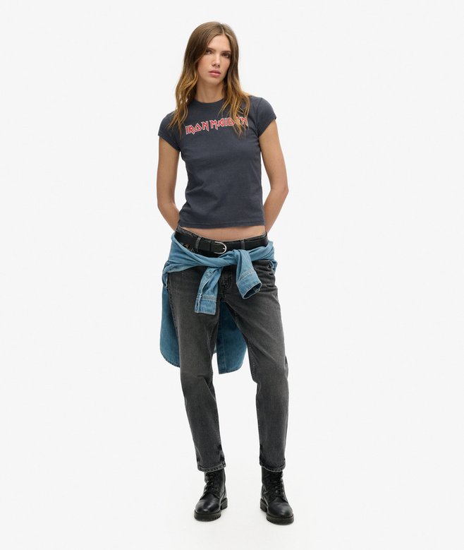 Superdry Camiseta De Manga Casquillo De Iron Maiden X Superdry