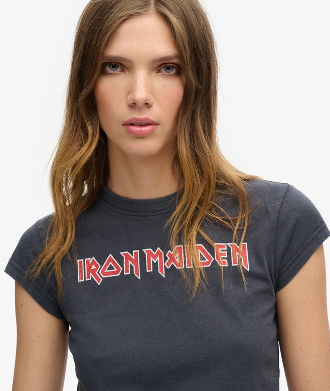 Superdry Camiseta De Manga Casquillo De Iron Maiden X Superdry