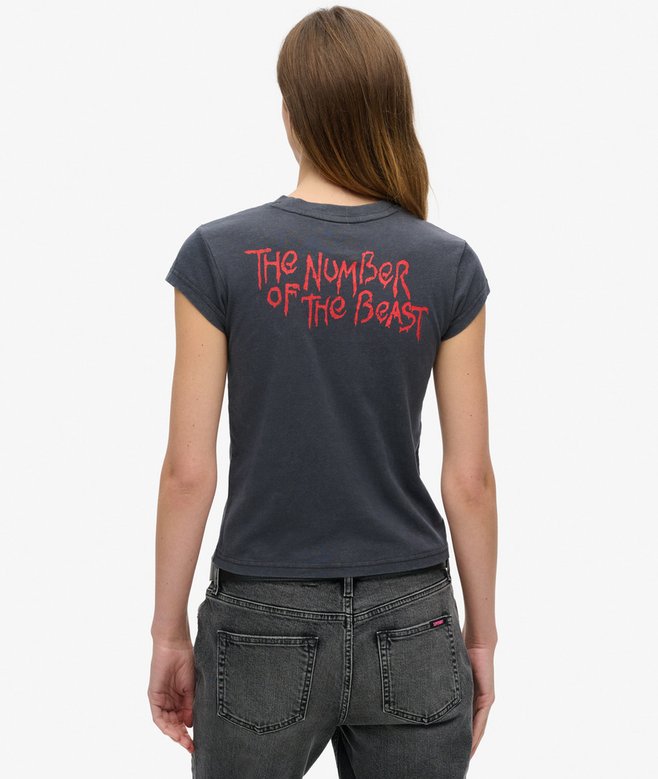 Superdry Camiseta De Manga Casquillo De Iron Maiden X Superdry