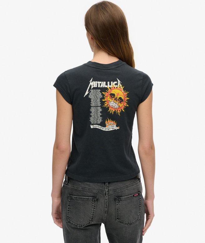 Superdry Camiseta De Manga Casquillo De Metallica X Superdry