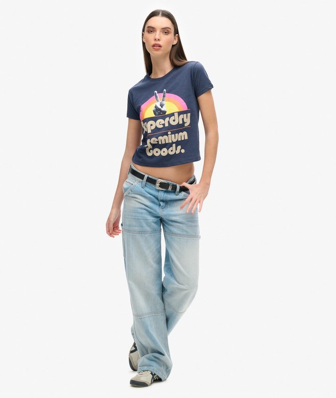 Superdry Camiseta De Manga Corta 70s Retro Font Graphic