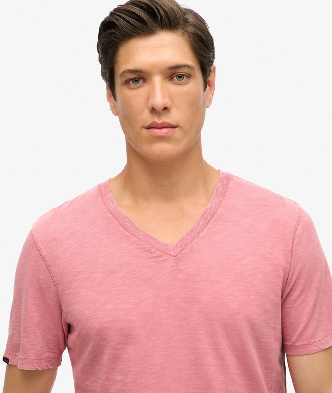 Superdry Camiseta De Manga Corta Flameada Con Cuello En V