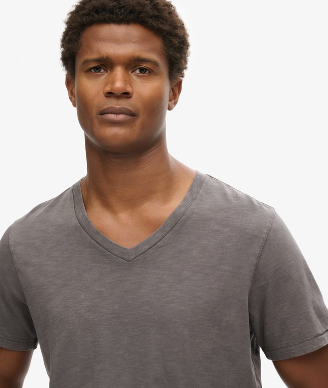 Superdry Camiseta De Manga Corta Flameada Con Cuello En V