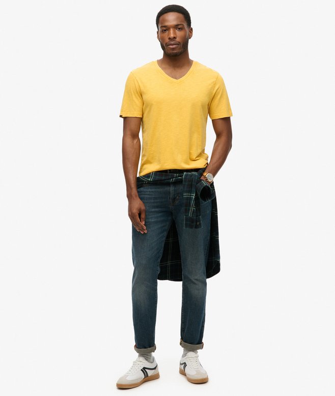 Superdry Camiseta De Manga Corta Flameada Con Cuello En V