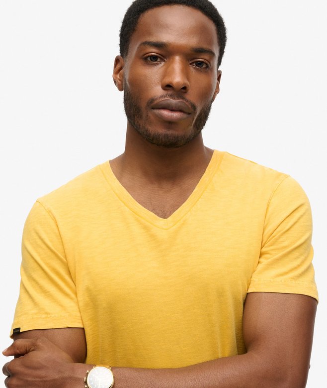 Superdry Camiseta De Manga Corta Flameada Con Cuello En V