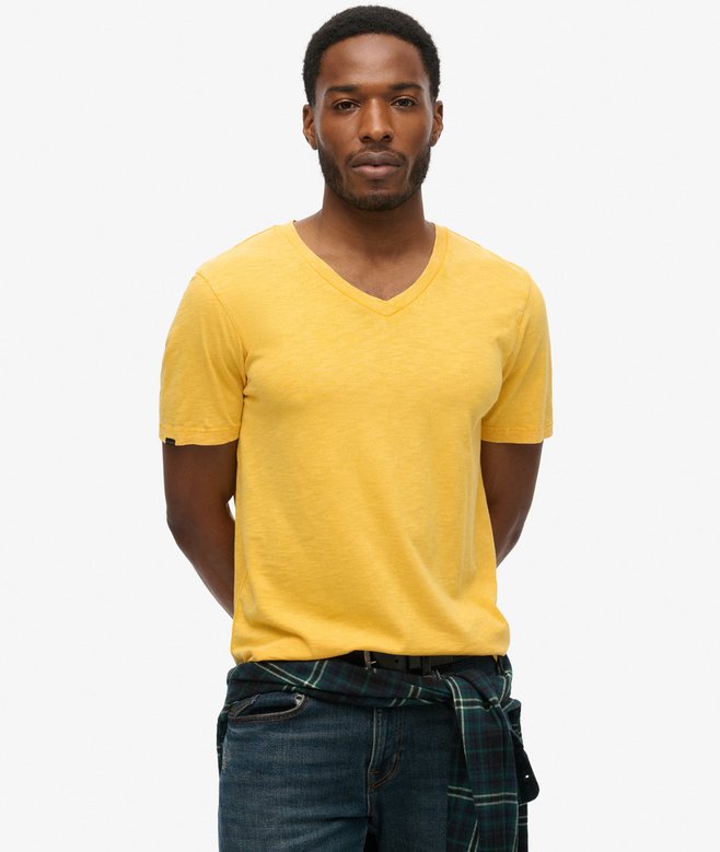 superdry Camiseta de manga corta flameada con cuello en V