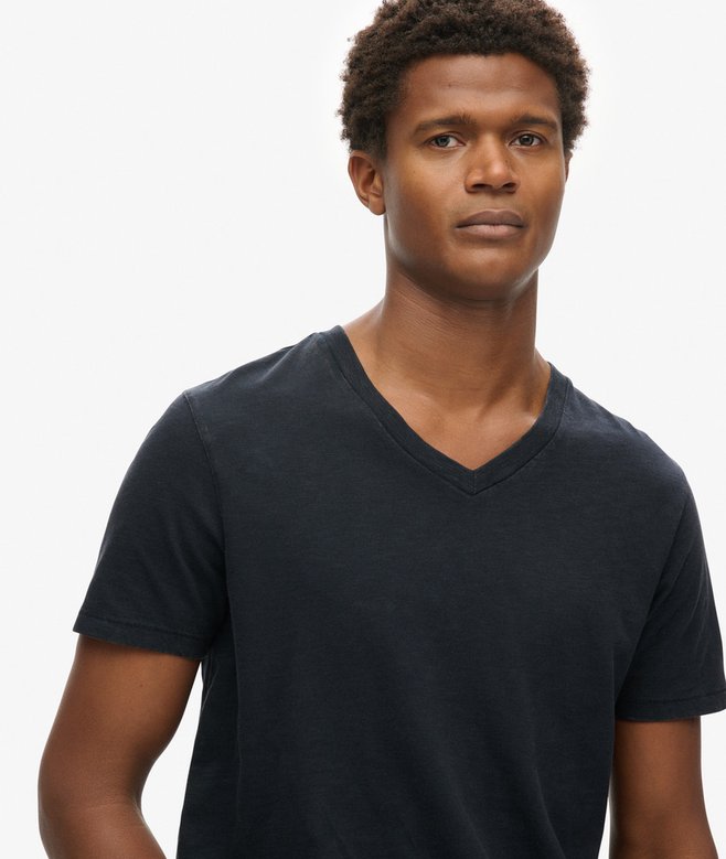 Superdry Camiseta De Manga Corta Flameada Con Cuello En V
