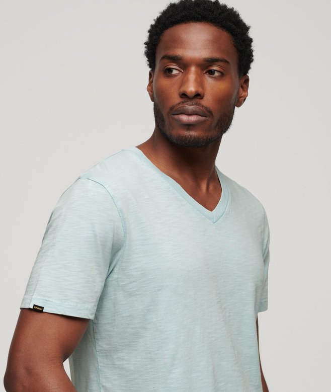 Superdry Camiseta De Manga Corta Flameada Con Cuello En V