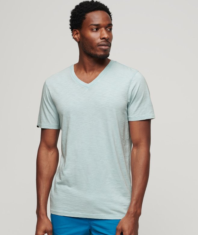 superdry Camiseta de manga corta flameada con cuello en V