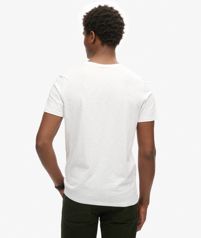 Superdry Camiseta De Manga Corta Flameada Con Cuello Redondo