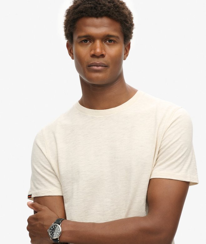 Superdry Camiseta De Manga Corta Flameada Con Cuello Redondo