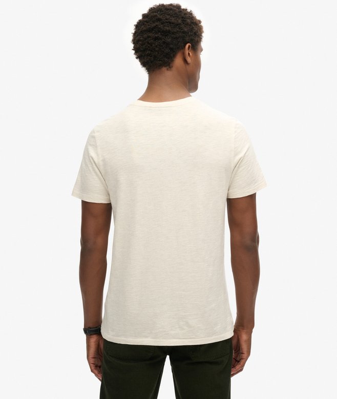 Superdry Camiseta De Manga Corta Flameada Con Cuello Redondo