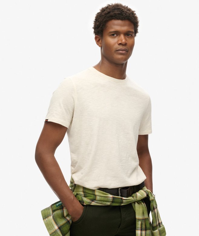 superdry Camiseta de manga corta flameada con cuello redondo