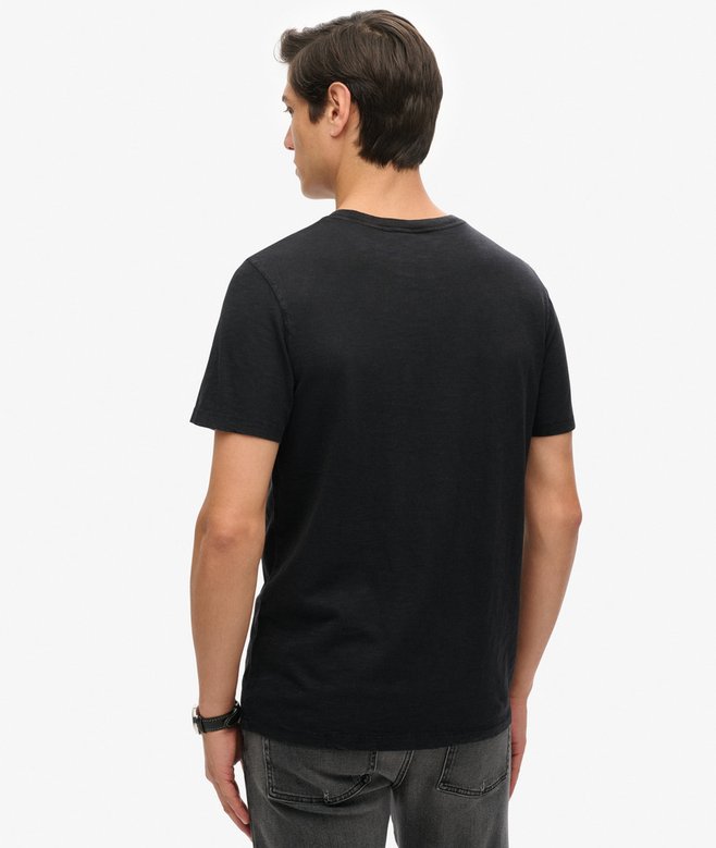 Superdry Camiseta De Manga Corta Flameada Con Cuello Redondo