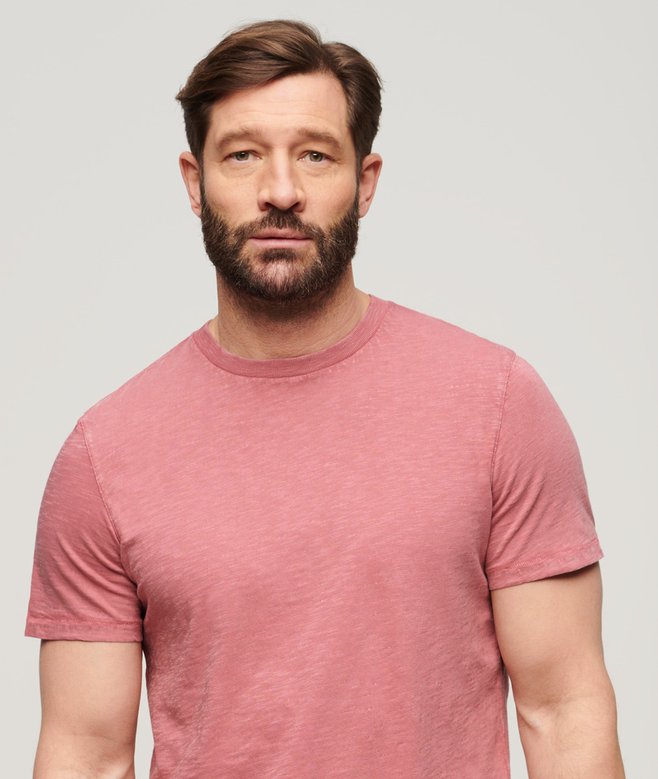 Superdry Camiseta De Manga Corta Flameada Con Cuello Redondo