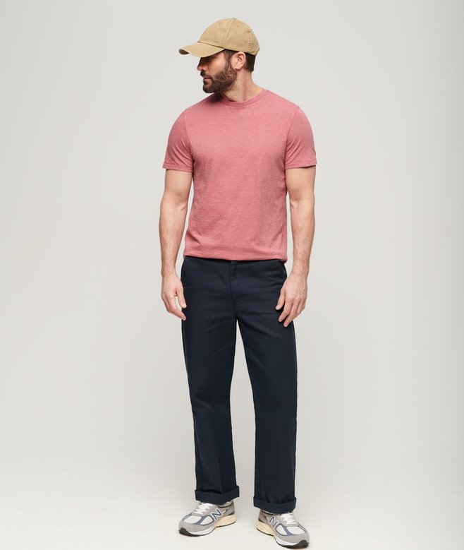 Superdry Camiseta De Manga Corta Flameada Con Cuello Redondo