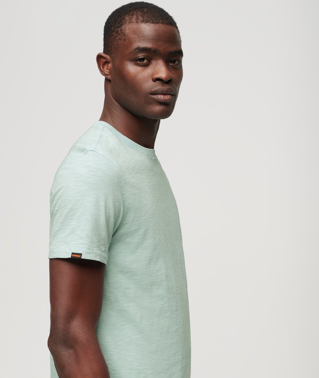 Superdry Camiseta De Manga Corta Flameada Con Cuello Redondo