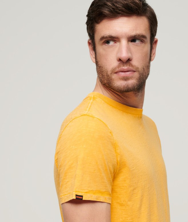 Superdry Camiseta De Manga Corta Flameada Con Cuello Redondo