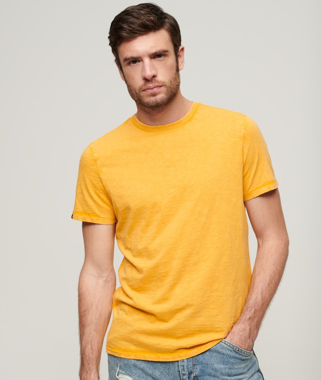 superdry Camiseta de manga corta flameada con cuello redondo
